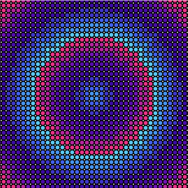 Colour radial frequency when sound changes
