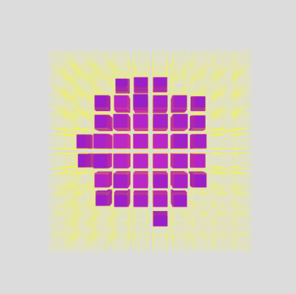 3D cube sound frequency when high pitched