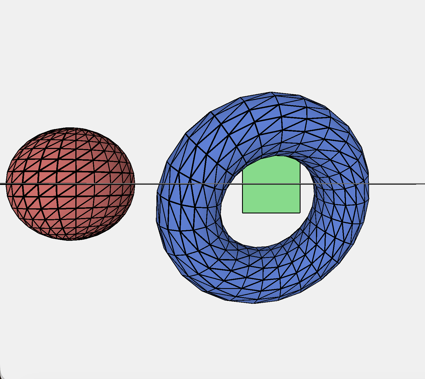Shapes with different colour systems