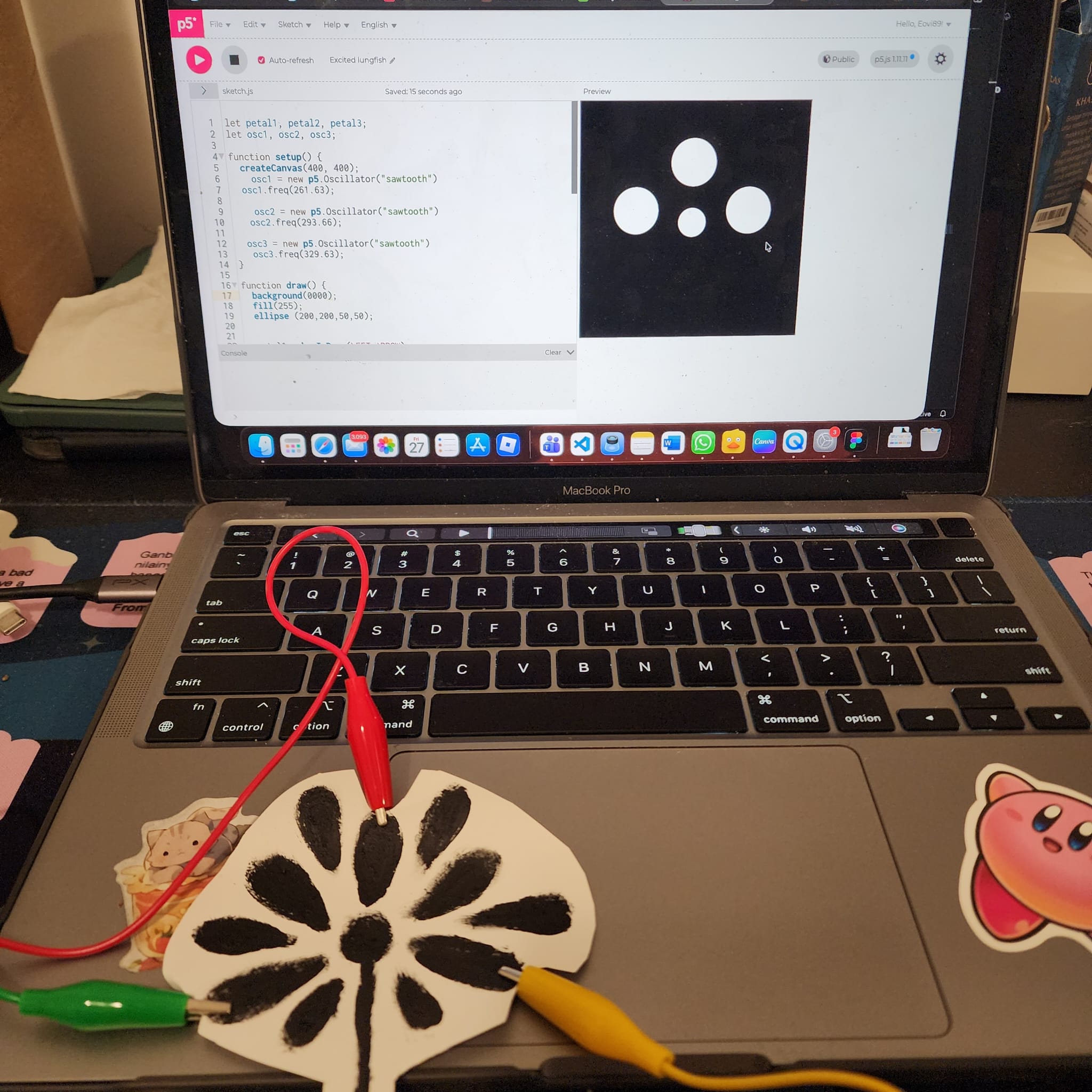 Conductive flower petals design
