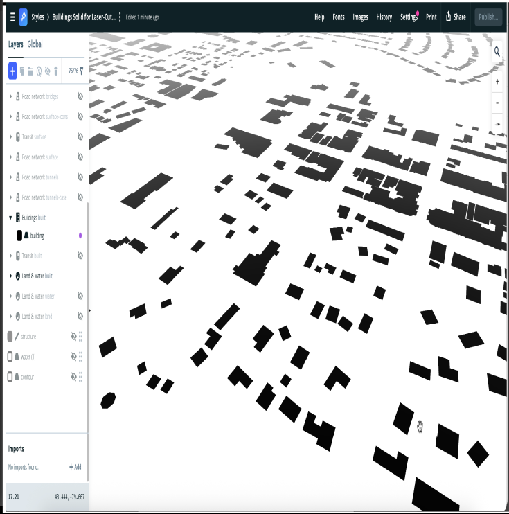 Laser cutting style for buildings