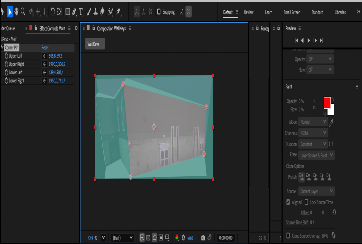 Corner pinching in after effects